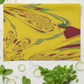 黄色 キッチンタオル (折り畳み)