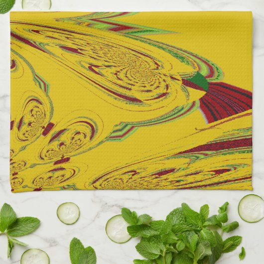 黄色 キッチンタオル (折り畳み)