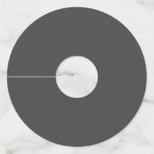 黄色+グレーフローラエレガントな結婚式座席 ワイングラスタグ (裏面)