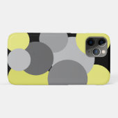 黄色(グレー水玉模様) Case-Mate iPhoneケース (裏面(横))