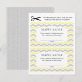 黄色 グレー おむつ くじ 券、大量セット インビテーションポストカード (正面/裏面)