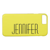 黄色、ジャンボ名、ミニマリスト Case-Mate iPhoneケース (裏面(横))