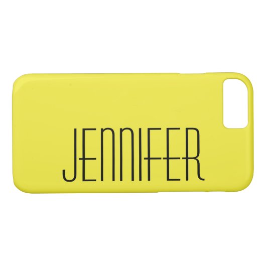 黄色、ジャンボ名、ミニマリスト Case-Mate iPhoneケース (裏面(横))