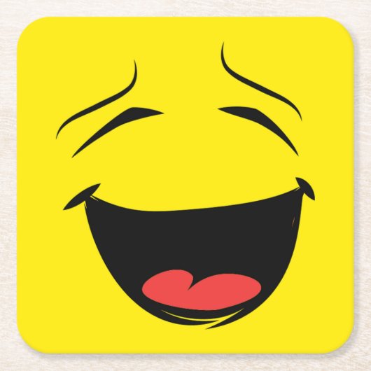 黄色 スクエアペーパーコースター (正面)