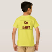 黄色 ダークレッド 子供 男の子 Tシャツ (裏面フル)