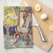 黄色、チェロ キッチンタオル (四つ折り)