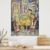 黄色、チェロ、メロー ポスター (キッチン)