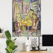 黄色、チェロ、メロー ポスター (ホームオフィス)