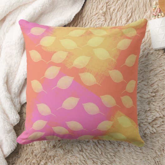 黄色、テラコッタとバイオレット抽象芸術のラプソディ クッション (ブランケット)