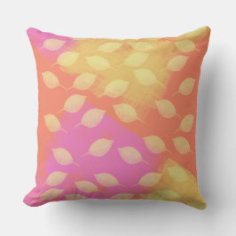 黄色、テラコッタとバイオレット抽象芸術のラプソディ クッション