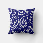 黄色/ネイビーのピップピロー クッション (裏面)