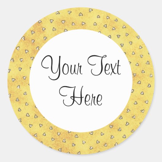 黄色(ハートシール) ラウンドシール (正面)