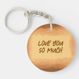 黄色 – バレンタインデー（茶色） キーホルダー