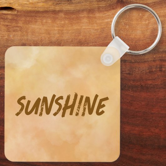 黄色 – バレンタインデー（茶色） キーホルダー (裏面)