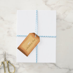 黄色 – バレンタインデー（茶色） ギフトタグ