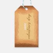 黄色 – バレンタインデー（茶色） ギフトタグ (正面)