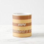 黄色 – バレンタインデー（茶色） コーヒーマグカップ (中央)