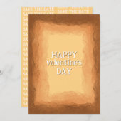 黄色 – バレンタインデー（茶色） シーズンカード (正面/裏面)