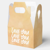 黄色 – バレンタインデー（茶色） フェイバーボックス (オープン)