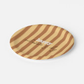 黄色 – バレンタインデー（茶色） ペーパープレート (アングル)