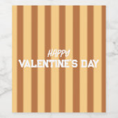 黄色 – バレンタインデー（茶色） ワインラベル (シングルラベル)