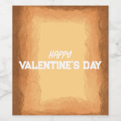 黄色 – バレンタインデー（茶色） ワインラベル (シングルラベル)