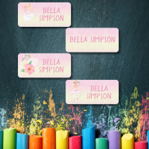 黄色/ピンクのバレリーナ防水衣名