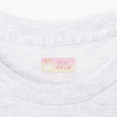 黄色/ピンクのバレリーナ防水衣名 ラベル (貼付)