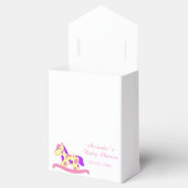 黄色、ピンクのロッキングホース赤ちゃんシャワーパーティー フェイバーボックス (オープン)