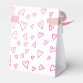 黄色、ピンクのロッキングホース赤ちゃんシャワーパーティー フェイバーボックス (裏面サイド)