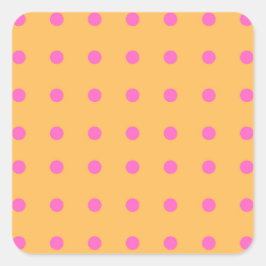黄色(ピンクドット_おもしろい) スクエアシール