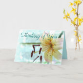 黄色/ピンク考えるのユリのカード カード (黄色い花)