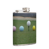 黄色、ピンク、白のゴルフボール フラスク (右)