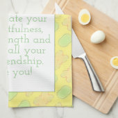 黄色(フローラ) キッチンタオル (四つ折り)