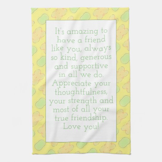 黄色(フローラ) キッチンタオル (縦)