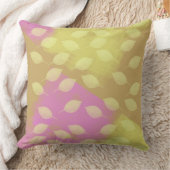 黄色、マスタード、バイオレット抽象芸術のラプソディ クッション (ブランケット)