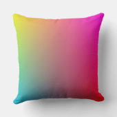 黄色、マゼンタ、青、赤のグラデーション クッション (裏面)