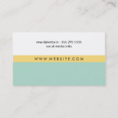 黄色/ミント 名刺 (裏面)