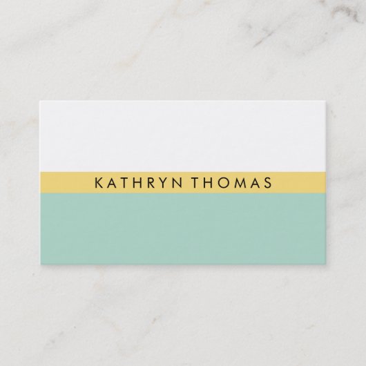 黄色/ミント 名刺 (正面)