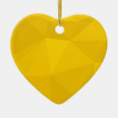 黄色、モダン、カッコいい、トレンディー、都市幾何学芸術 セラミックオーナメント (正面)