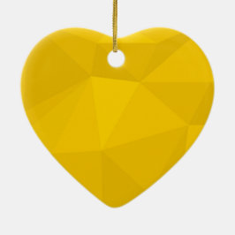 黄色、モダン、カッコいい、トレンディー、都市幾何学芸術 セラミックオーナメント