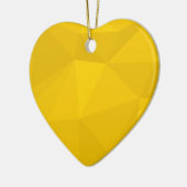 黄色、モダン、カッコいい、トレンディー、都市幾何学芸術 セラミックオーナメント (左)