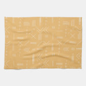 黄色 モダン ゴージャス 幾何学パターン キッチンタオル (横)