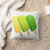黄色、ライムグリーン、グリーンアイスポップ クッション (ブランケット)
