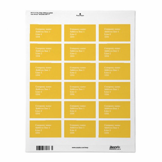 黄色 ラベル (フルシート)