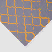 黄色、レトロ、カッコいいトレンディー曲線イラストレーション 薄葉紙 (詳細)