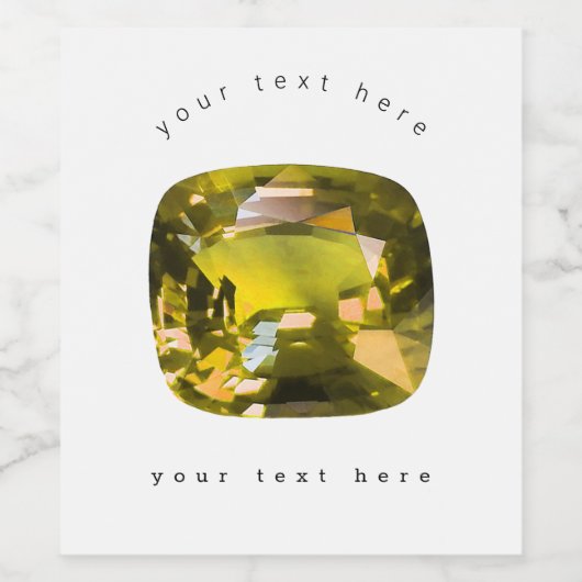 黄色 ワインラベル (シングルラベル)