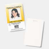 黄色 – 医療現場の写真 – ナース バッジ (Front & Back)