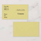 黄色 名刺 (正面/裏面)