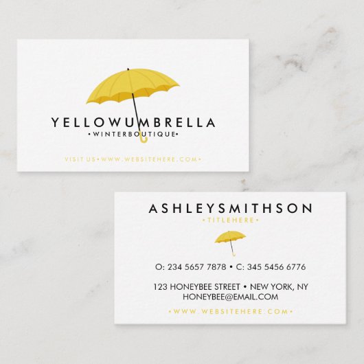 黄色 名刺 (正面/裏面)